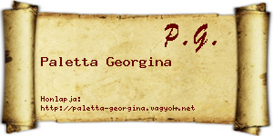 Paletta Georgina névjegykártya